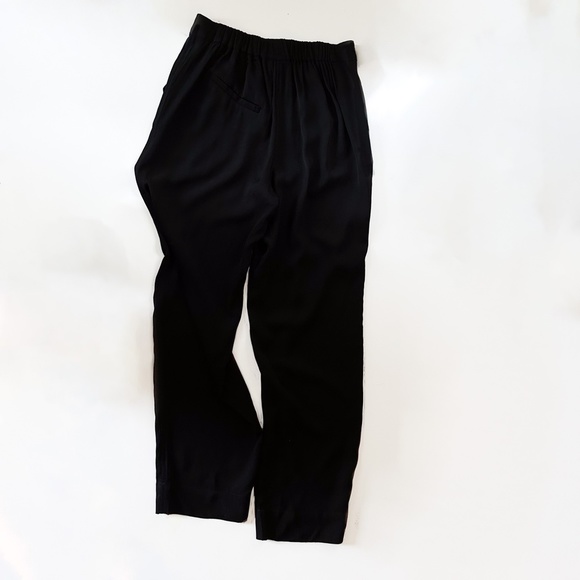 Ganni Black Wide Trousers Jacquard Viscose Size 0 - Picture 4 of 13